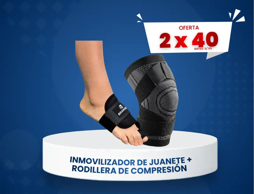Promoción Inmovilizador De Juanete + Rodillera de Compresión Portada